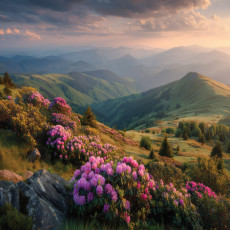 Papier peint montagne paysage nature chambre salon papier peint intissé