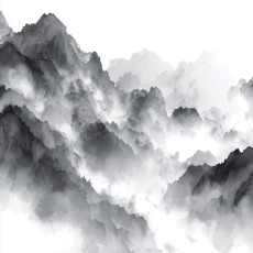 Papier peint montagne nature brouillard gris chambre salon papier peint intissé