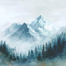 Papier peint montagne forêt nature paysage chambre salon papier peint intissé