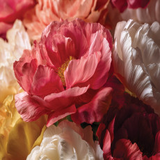 Papier peint fleurs pivoines roses chambre salon papier peint intissé