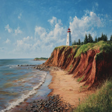 Papier peint photo océan phare nature chambre salon papier peint intissé