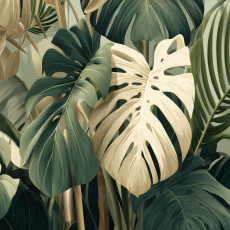 Papier peint photo feuilles de monstera vert chambre à coucher salon papier peint intissé