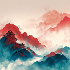 Papier peint montagne paysage nature chambre salon papier peint intissé