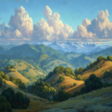 Papier peint paysage de montagne pour chambre ou salon, papier peint intissé 150 x 105