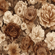 Papier peint fleurs pivoines beige chambre salon papier peint intissé