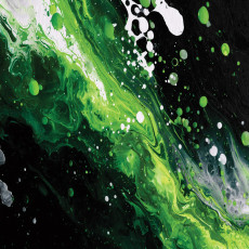 Papier peint abstrait vert pour chambre à coucher ou salon, papier peint intissé, 150 x 105