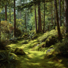 Papier peint forêt arbres nature chambre salon papier peint intissé