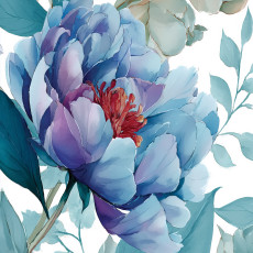 Papier peint fleurs pivoines feuilles chambre salon papier peint intissé