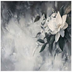 Papier peint photo feuilles fleurs béton gris cuisine chambre salon papier peint 200x140