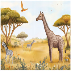 Papier peint pour enfants animaux arbres papier peint pour chambre d'enfant 300x210