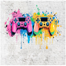 Papier peint pour enfants garçon pad gaming graffiti papier peint intissé 150x105