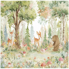 Papier peint pour enfants forêt animaux papier peint pour chambre d'enfant 400x280