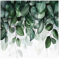 Papier peint photo feuilles vertes suspendues chambre salon papier peint intissé 150x105