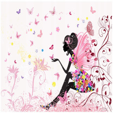 Papier peint pour fille fée papillons fleurs papier peint pour enfants 150x105