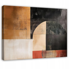 Tableau abstrait pop art noir pour chambre à coucher, salon ou cuisine sur toile 60x40