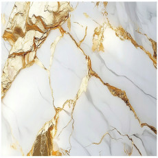 Papier peint marbre doré blanc glamour pour mur chambre salon 400x280