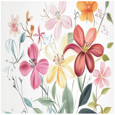 Papier peint pour enfants filles fleurs colorées papier peint intissé 400x280