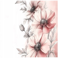 Papier peint floral nature rose chambre salon papier peint intissé 250x175