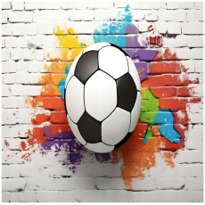 Papier peint football 3D graffiti pour garçon Papier peint pour adolescent 250x175