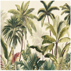 Papier peint photo feuilles de palmier jungle vert pour mur chambre salon 150x105