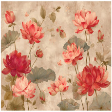 Papier peint photo fleurs des champs vintage chambre salon papier peint intissé 150x105