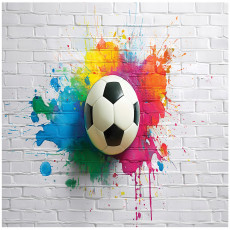 Papier peint pour enfants football graffiti papier peint pour chambre d'enfant 250x175