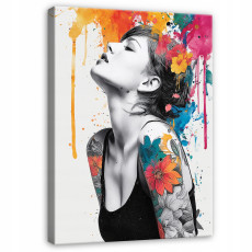 Tableau femme abstraction portrait pour chambre à coucher salon sur toile 100x70