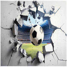 Papier peint pour adolescents enfants football 3D sport papier peint intissé 200x140