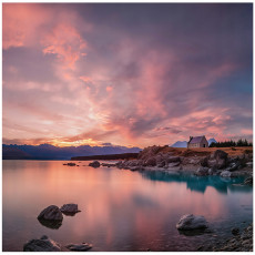 Papier peint lac 3D paysage chambre salon papier peint intissé 150x105