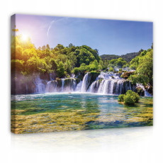 Peinture sur toile cascade paysage grand format 100x70
