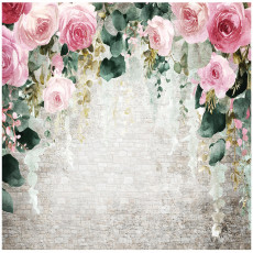 Papier peint fleurs suspendues roses chambre salon papier peint intissé 250x175