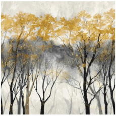 Papier peint forêt arbres béton doré chambre salon papier peint intissé 150x105