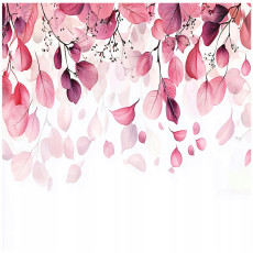 Papier peint photo feuilles suspendues roses chambre à coucher salon papier peint intissé 350x250