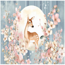 Papier peint pour enfants chevreuil fleurs papier peint pour chambre de fille 400x280