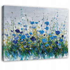 Peinture fleurs prairie abstraction pour chambre à coucher salon cuisine sur toile 40x30