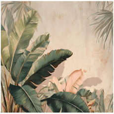 Papier peint abstrait feuilles béton chambre salon papier peint intissé 400x280