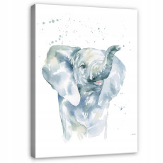 Tableau pour chambre d'enfant Éléphant sur toile 100x70