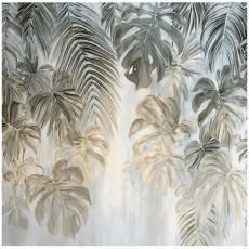 Papier peint feuilles béton abstraction chambre salon papier peint intissé 200x140