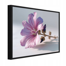 Tableau dans un cadre noir sur toile fleurs nature rose salon chambre à coucher 40x30