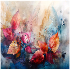 Papier peint abstrait feuilles béton pour la chambre à coucher ou le salon 150x105