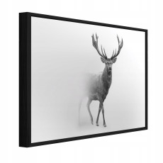 Tableau dans un cadre noir sur toile cerf animaux salon chambre à coucher 120x80