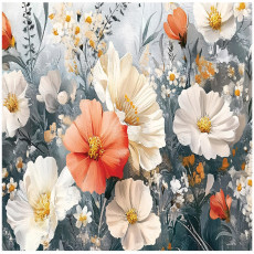 Papier peint photo fleurs prairie coquelicots nature chambre salon papier peint intissé 300x210