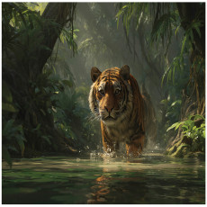 Papier peint photo tigre, forêt, jungle, chambre à coucher, salon, papier peint intissé, 400 x 280