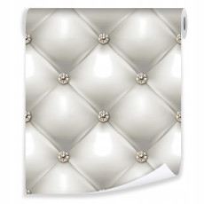 Papier peint matelassé 3D blanc cuir papier peint mural colle