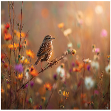 Papier peint photo fleurs prairie nature chambre salon papier peint intissé 250 x 175