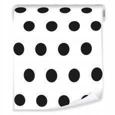 Papier peint blanc à pois, papier peint mural 10 m
