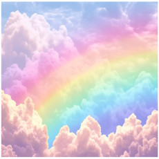 Papier peint pour enfants arc-en-ciel nuages chambre d'enfant papier peint intissé 400x280