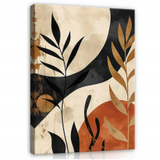 Tableau bohème feuilles moderne sur toile murale pour chambre à coucher salon 60x40