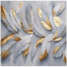 Papier peint photo plumes glamour dorées chambre à coucher salon papier peint intissé 200x140