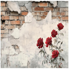 Papier peint mural brique fleurs plâtre chambre salon papier peint intissé 300x210